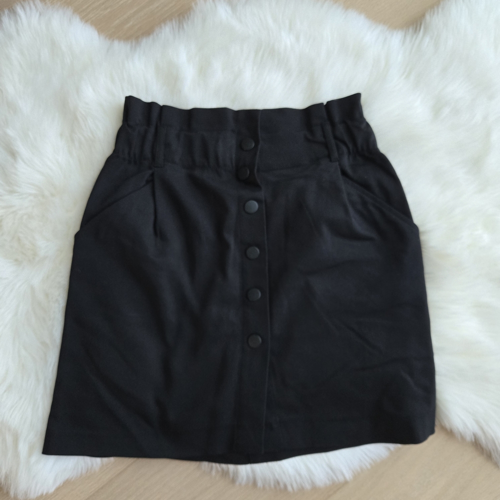 Black Button-Up Women's Skirt